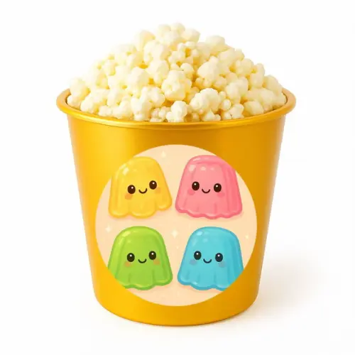 Balde de Pipoca Personalizado Infantil Gelatinas