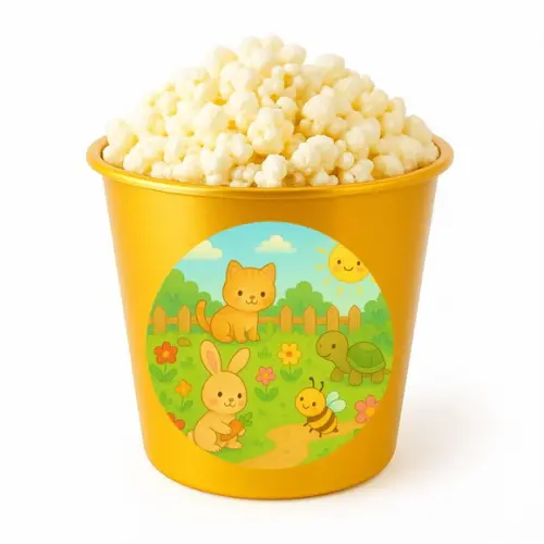 Balde de Pipoca Personalizado Infantil Jardim dos Bichinhos