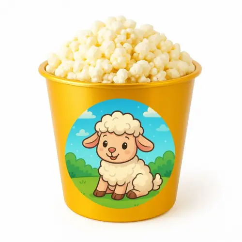 Balde de Pipoca Personalizado Infantil Ovelhinha