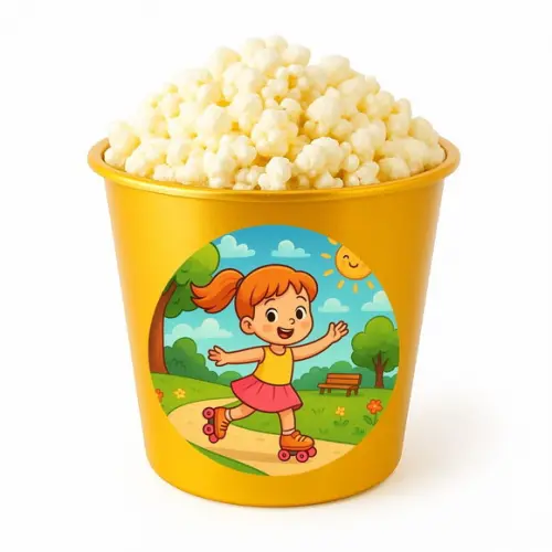Balde de Pipoca Personalizado Infantil Patins