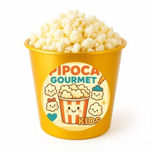 Balde de Pipoca Personalizado Infantil Pipoca Gourmet Kids