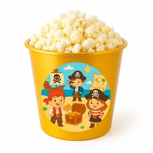 Balde de Pipoca Personalizado Infantil Piratas