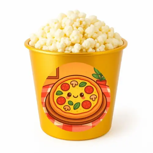 Balde de Pipoca Personalizado Infantil Pizza Divertida