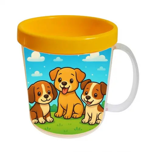 Caneca Acrílica Infantil Personalizada Cachorrinhos