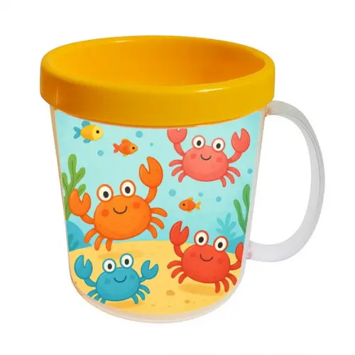 Caneca Acrílica Infantil Personalizada Caranguejinhos