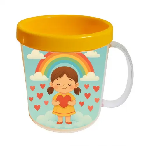Caneca Acrílica Infantil Personalizada Chuva de Amor