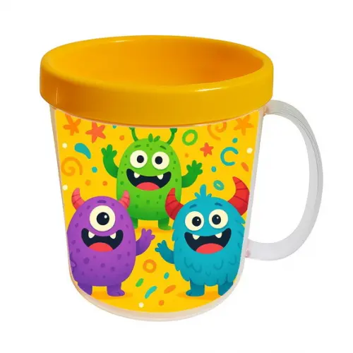 Caneca Acrílica Infantil Personalizada Monstrinhos