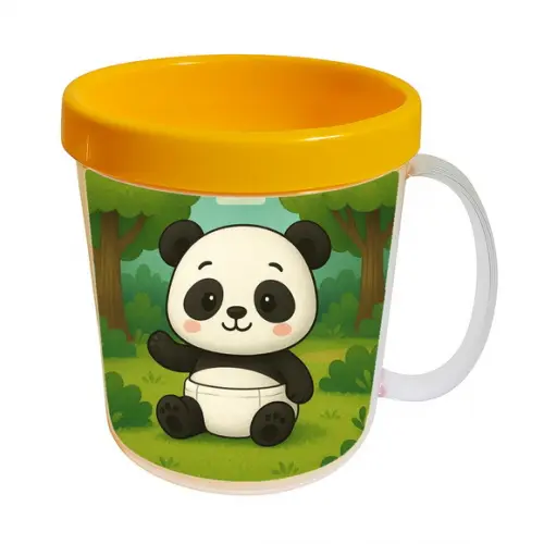Caneca Acrílica Infantil Personalizada Panda Baby