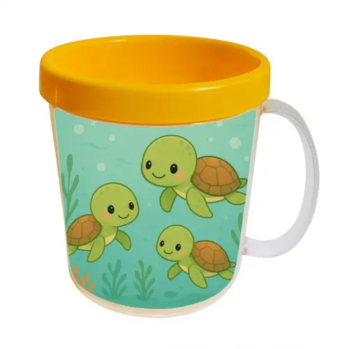 Caneca Acrílica Infantil Personalizada Tartaruguinhas