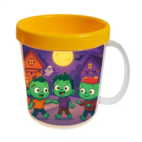 Caneca Acrílica Infantil Personalizada Zumbis Fofinhos