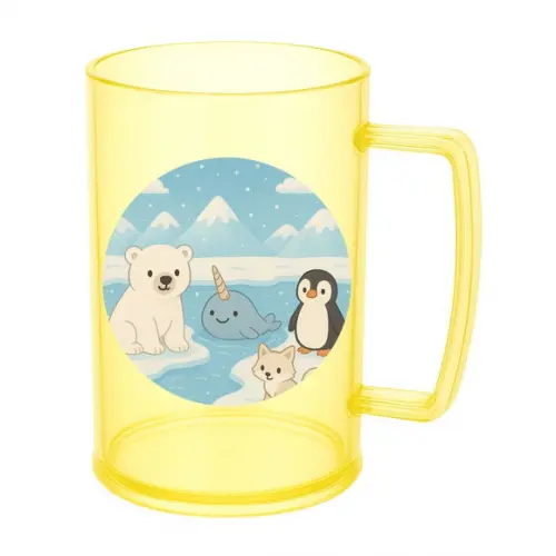 Caneca de Chopp Infantil Personalizada Animais do Ártico