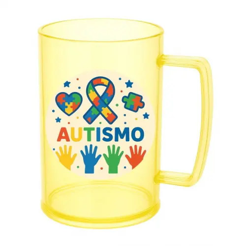 Caneca de Chopp Infantil Personalizada Autismo