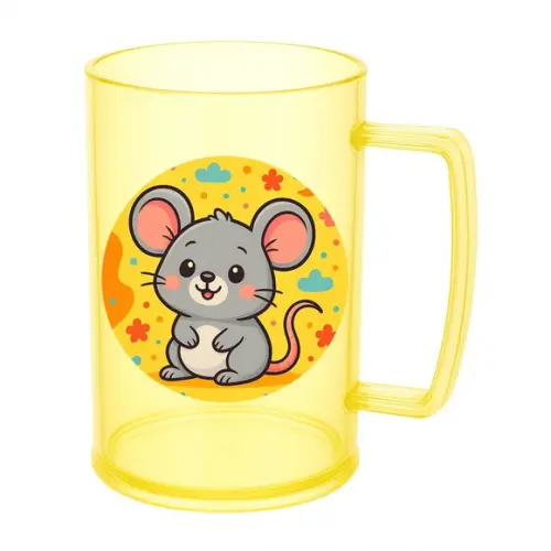 Caneca de Chopp Infantil Personalizada Ratinho Fofo