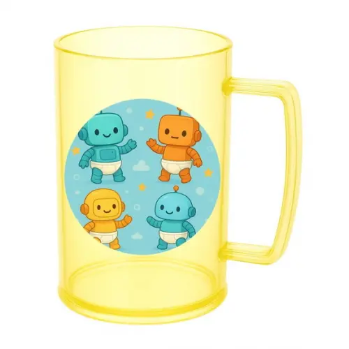 Caneca de Chopp Infantil Personalizada Robôs Baby