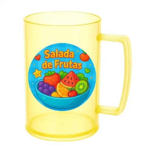 Caneca de Chopp Infantil Personalizada Salada de Frutas