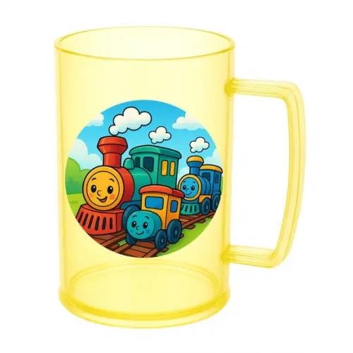 Caneca de Chopp Infantil Personalizada Trens Antigos