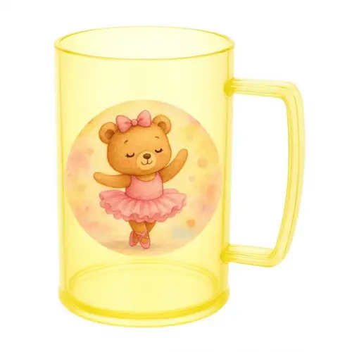 Caneca de Chopp Infantil Personalizada Ursinha Bailarina