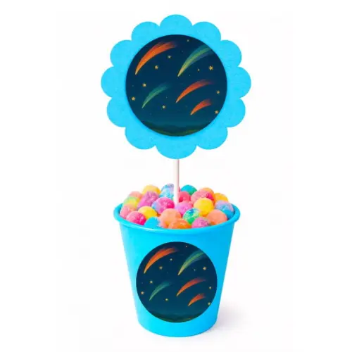 Centro de Mesa Flor Personalizado Cometas
