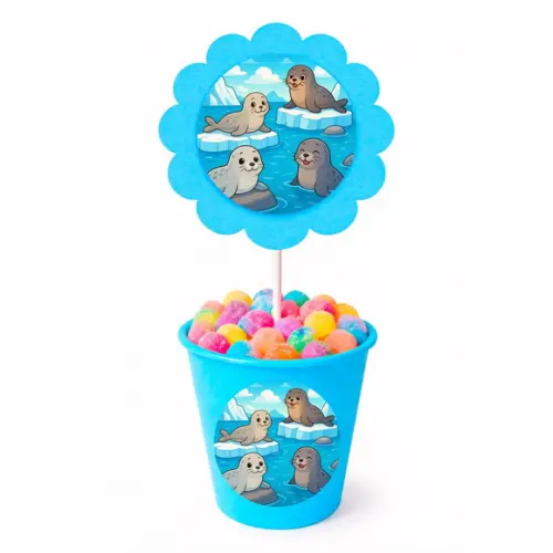 Centro de Mesa Flor Personalizado Focas