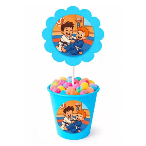 Centro de Mesa Flor Personalizado Jiu-jítsu