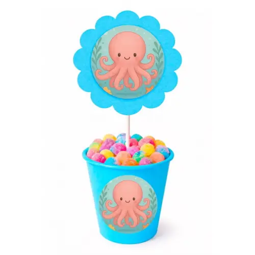 Centro de Mesa Flor Personalizado Polvo