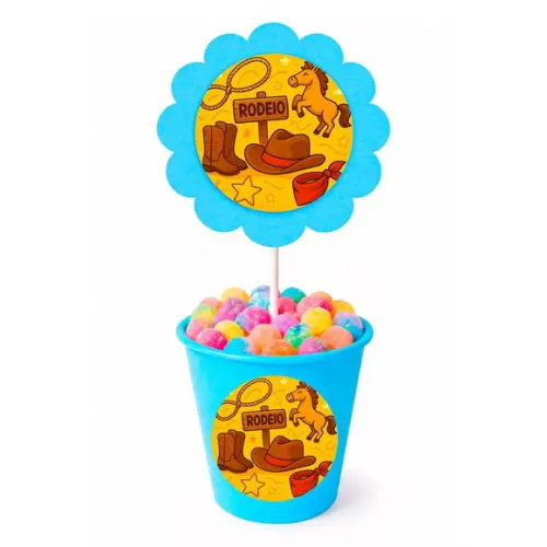 Centro de Mesa Flor Personalizado Rodeio