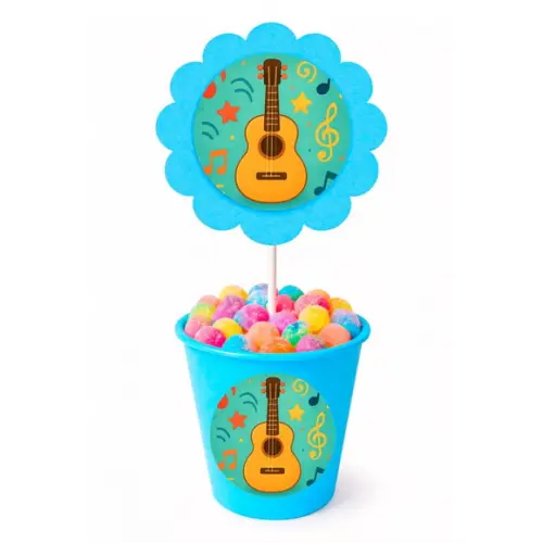 Centro de Mesa Flor Personalizado Violão