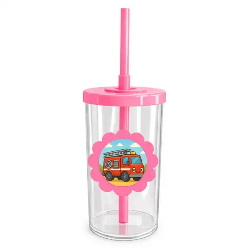 Copo Short Drink Flor Personalizado Caminhão de Bombeiro