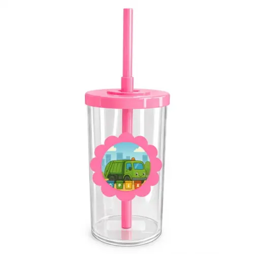 Copo Short Drink Flor Personalizado Caminhão de Lixo