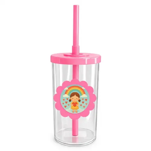 Copo Short Drink Flor Personalizado Chuva de Amor