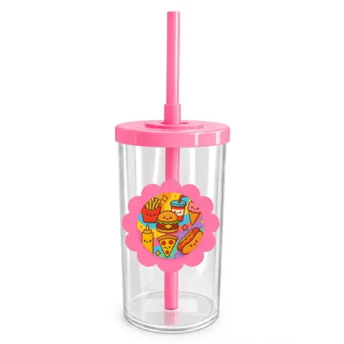 Copo Short Drink Flor Personalizado Fast Food