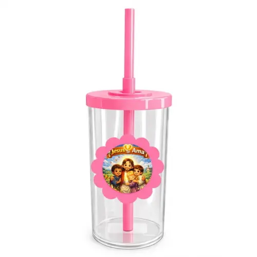 Copo Short Drink Flor Personalizado Jesus Te Ama