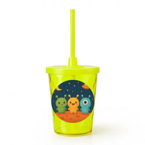 Copo Twister Personalizado 300ml Alienígenas Fofos
