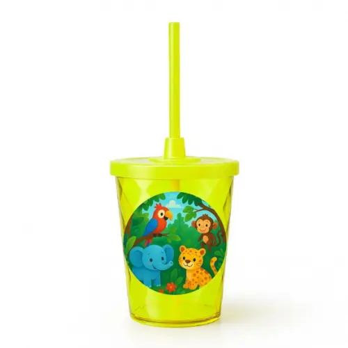 Copo Twister Personalizado 300ml Animais Tropicais