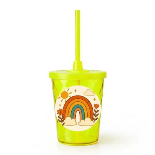 Copo Twister Personalizado 300ml Arco-íris Boho