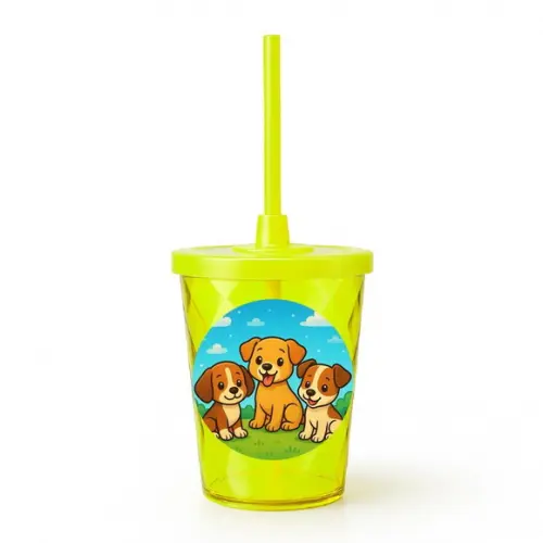 Copo Twister Personalizado 300ml Cachorrinhos