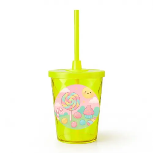 Copo Twister Personalizado 300ml Candy Color