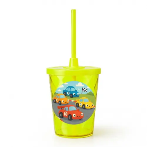 Copo Twister Personalizado 300ml Carros de Corridas