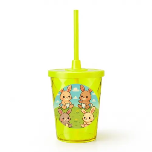 Copo Twister Personalizado 300ml Coelhinhos Baby