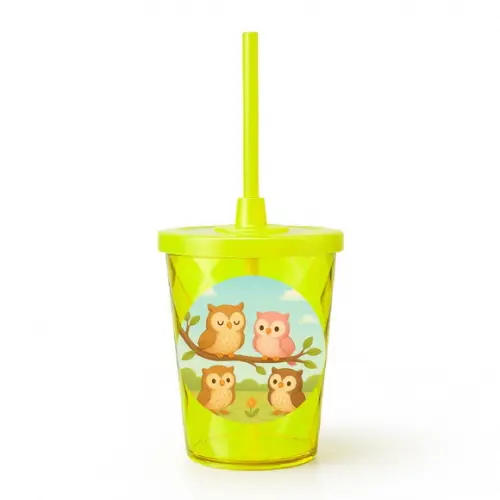 Copo Twister Personalizado 300ml Corujinhas