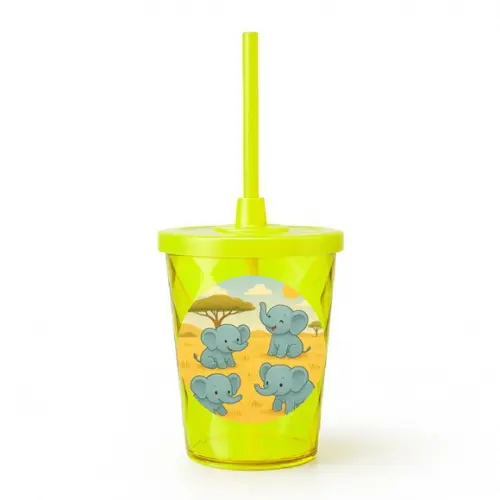 Copo Twister Personalizado 300ml Elefantinhos