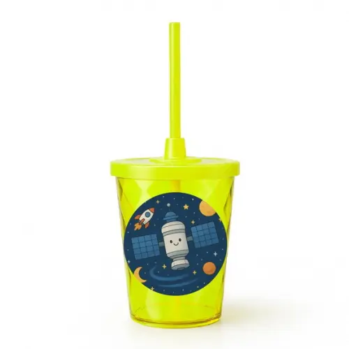 Copo Twister Personalizado 300ml Estação Espacial