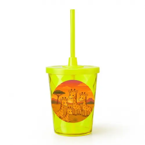 Copo Twister Personalizado 300ml Girafinhas