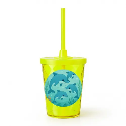 Copo Twister Personalizado 300ml Golfinhos