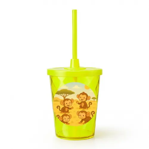 Copo Twister Personalizado 300ml Macaquinhos