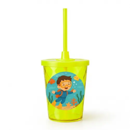 Copo Twister Personalizado 300ml Menino Mergulhador