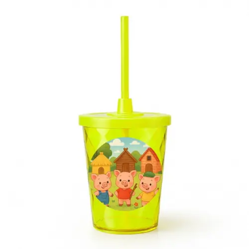 Copo Twister Personalizado 300ml os Três Porquinhos