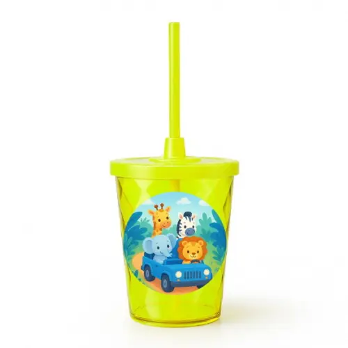 Copo Twister Personalizado 300ml Safari Azul