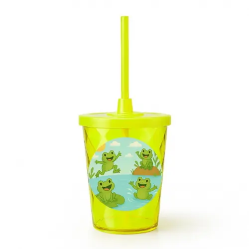 Copo Twister Personalizado 300ml Sapos Divertidos