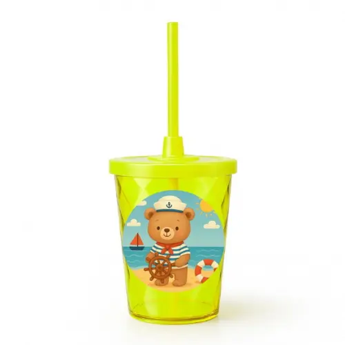 Copo Twister Personalizado 300ml Ursinho Marinheiro